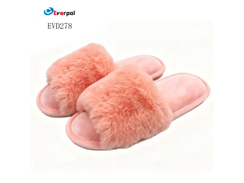 Fuzzy Fur Indoor House Slipper ຫ້ອງນອນສໍາລັບແມ່ຍິງ